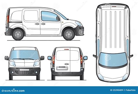 delivery van template vector royalty  stock images image