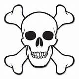 Skull Pirate Coloring Cutout Crossbones Pages Stencil Party Kids Colouring Choose Board sketch template