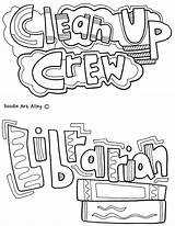 Jobs Classroom Coloring Printables Doodles Pages Class Chart Classroomdoodles Choose Board Librarian Cleanup Crew sketch template