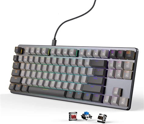 cidoo  keys rgb mechanical keyboard  profile gaming keyboard  aluminum housing tkl