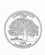 Connecticut Quarter Coloring State Pages Usa Printables States Back Ct Go Quarters Print Next sketch template