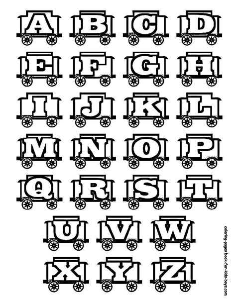 alphabet coloring pages part