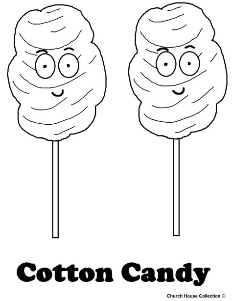 cotton candy template printable