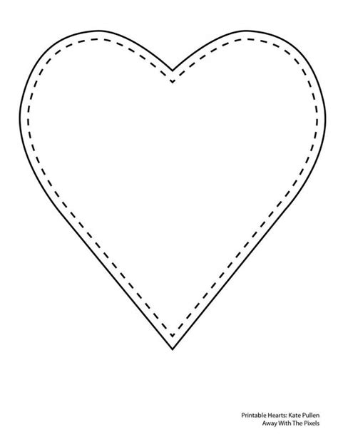 print    sweet   heart templates paper heart