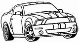 Mustang Coloring Ford Pages Shelby Gt Car Colouring Cars Clipart Drawing Gt500 Model Print Fox Body Kids Color Printable Fords sketch template