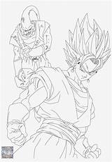 Vegito Coloring Pages Dragon Ball Super Sketch Seekpng sketch template
