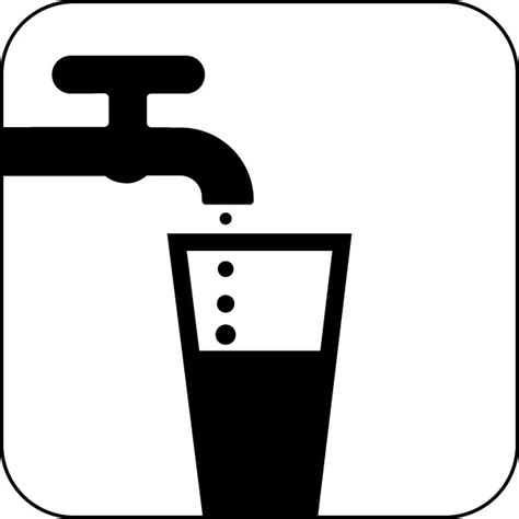 drinking water signage graphic symbols icons pictograms  clipartsco