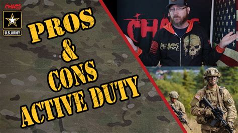 pros  cons  army active duty youtube