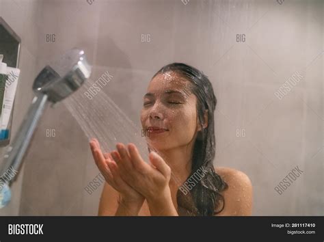 Shower Woman Showering Image And Photo Free Trial Bigstock