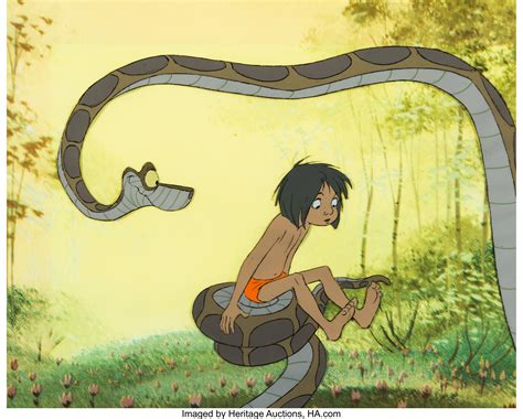 jungle book mowgli  kaa production cel walt disney lot  heritage auctions