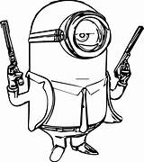 Minion Agent Coloring Pages Printable Minions Categories sketch template