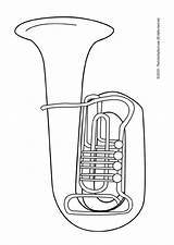 Tuba Coloring Drawing Edupics Musical Draw Large sketch template