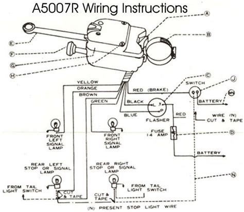 turn signal wiring diagram  wire