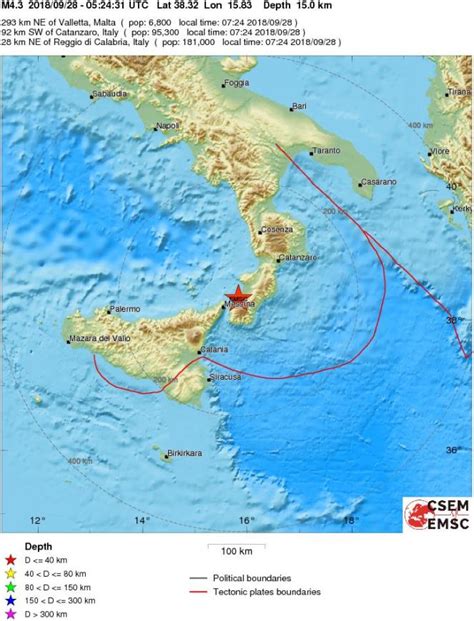 scossa  terremoto tra sicilia  calabria magnitudo   meteo