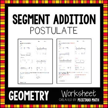 segment addition postulate worksheet answers askworksheet