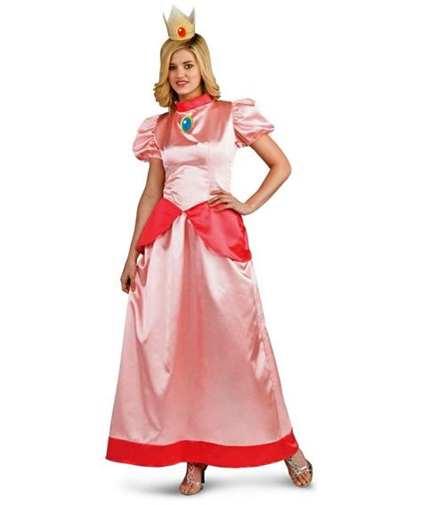 Mario Super Princess Peach Adult Costume Women Mario