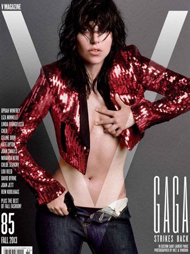 Brunette Lady Gaga In More Naked Pictures For V Magazine 2013