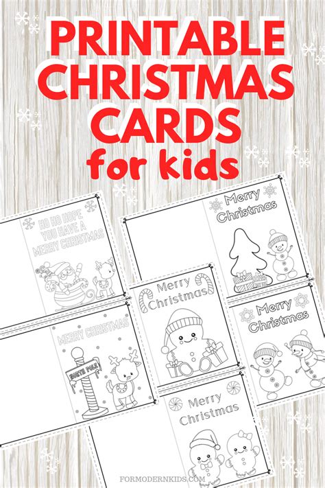 printable christmas cards  kids christmas cards kids printable