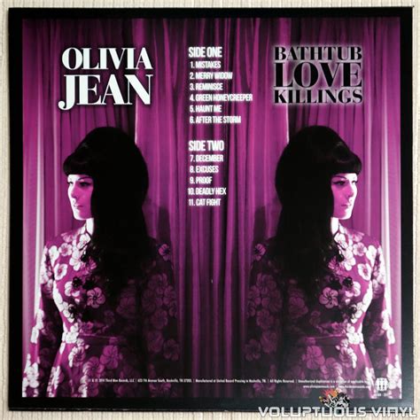 Olivia Jean ‎– Bathtub Love Killings 2014 Vinyl Autographed
