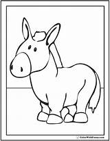 Donkey Coloring Preschool Farm Pages Customize Bible Colorwithfuzzy sketch template