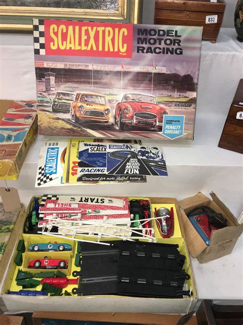 scalextric set  motor racing set  complete   carsno