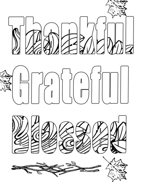 thankful grateful blessed coloring page mama likes