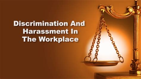 Discrimination And Harassment In The Workplace Youtube