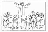 Jesus Heaven Ascension Coloring Pages Bible Into Colouring Moses Google Ascends Goes Sunday Kids Crafts Craft Clouds Search Jezus La sketch template
