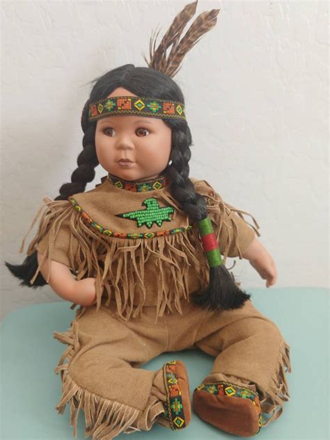 Native American Vintage Collectible Porcelain Doll American Etsy