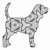 Geometric Beagle Labrador Coloring4free Coloringbay Cute Puppies Outline sketch template