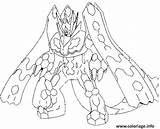 Zygarde Pokemon Coloring Pages Volcanion Coloriage Template Forme sketch template