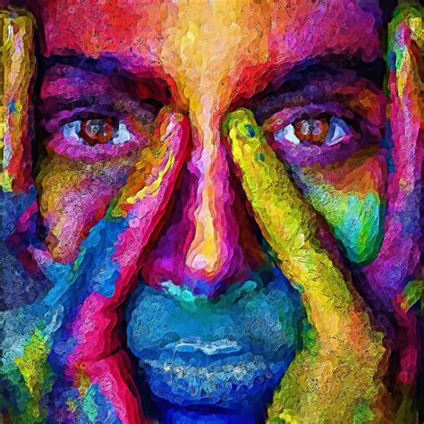 painted face  abstract digital painting  illustration  sale