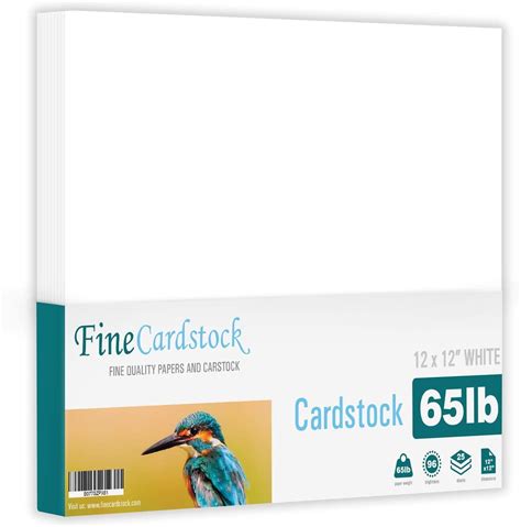 fine square cardstock cover bright white thick paper card stock smooth finish lb