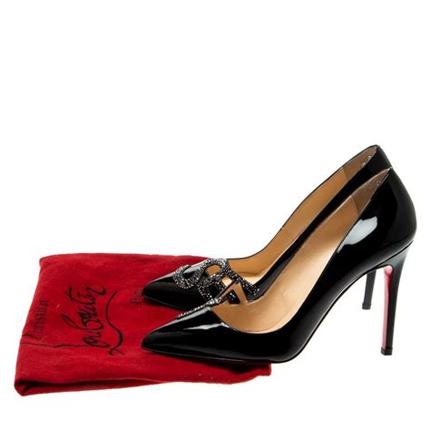 Christian Louboutin Black Patent Leather Sex Pointed Toe