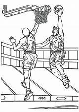 Nba Coloring Pages Basketball Printable Getcolorings Color sketch template