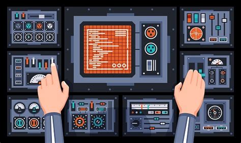 control panel   elements buttons  large screen stock illustration  image