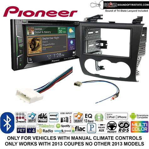 pioneer avh  double din radio install kit  dvdcd player bluetooth fits