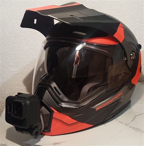 scorpion chin  pro scorpion gopro chin helmet motorcycle