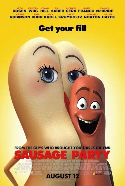 sausage party movie poster 2 sided original final 27x40 seth rogen