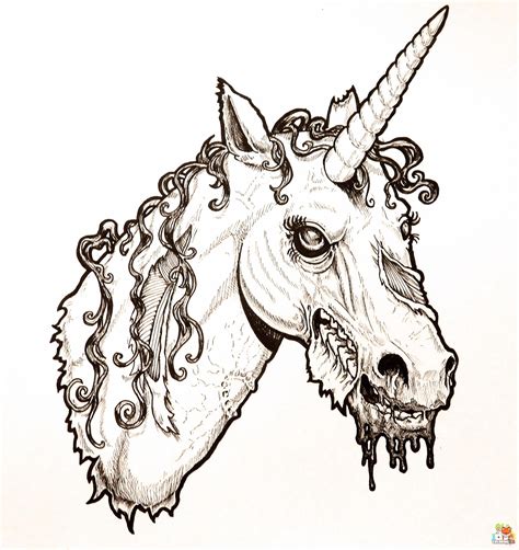 evil unicorn coloring pages  printable sheets  kids