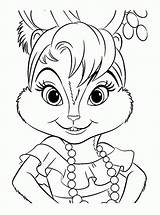 Coloring Pages Brittany Chipette Chipmunk Eleanor Chipettes Popular Coloringhome Template sketch template