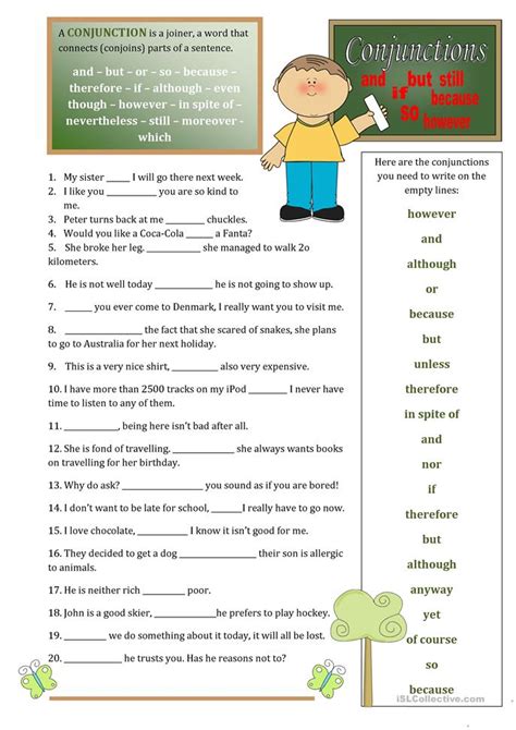 conjunctions worksheet free esl printable worksheets made by teachers
