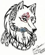 Wolf Tribal Native Tattoo Wolves Head Drawing Tattoos Coloring Drawings Pages American Designs Poems Cool Line Deviantart Getdrawings Fanpop Spirit sketch template