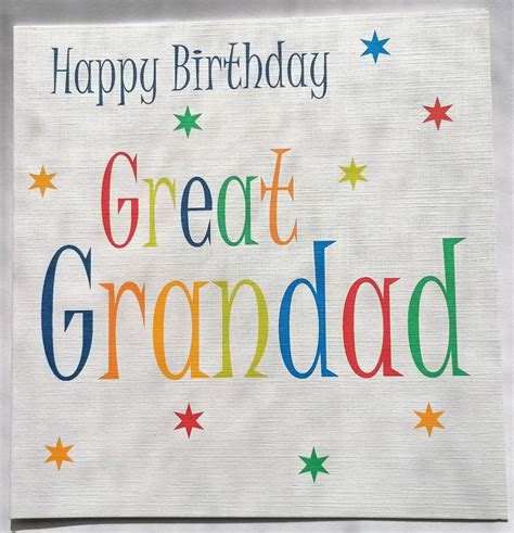 happy birthday great grandad card etsy