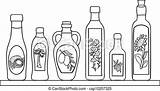 Oils Natural Set Clipart Bottles Illustration Vector Drawn Hand Drawing Icons sketch template