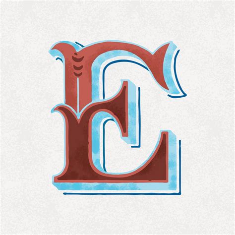capital letter  vintage typography style   vectors
