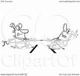 Tug War Cartoon Engaged Men Two Toonaday Outline Illustration Royalty Rf Clip 2021 sketch template