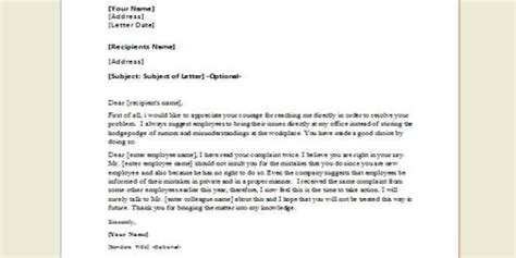 response letter   complaint assignment point