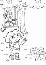 Coloring Dora Explorer Pages Swing Kids Printable Book Colouring Colorir Aventureira Colour Paint Worksheets Color Sheets Fun Pintar Game Activities sketch template