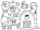 Farm Coloring Pages Animals Preschoolers Printable Preschool Color Print Getcolorings Custom sketch template